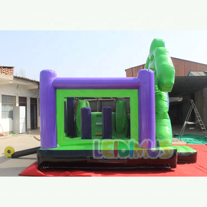 Venta caliente PVC verde <span class=keywords><strong>Smash</strong></span> Casa de rebote Combo superhéroe Castillo de salto con tobogán mojado y seco castillo hinchable con soplador - Product Image 5