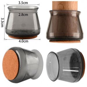 Housse de protection en silicone pour meubles, protège-pieds de chaise ronds et carrés, protège-sol en silicone élastique - Product Image 4
