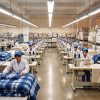 Ensemble de literie en microfibre indigo floral, 10 pièces, taille king, ensemble de housse de couette, textile de maison