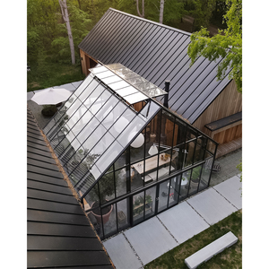 Serre en verre moderne avec cadre en aluminium, <span class=keywords><strong>solarium</strong></span> extérieur, maisons en verre autoportantes, serre préfabriquée, gazebo - Product Image 3