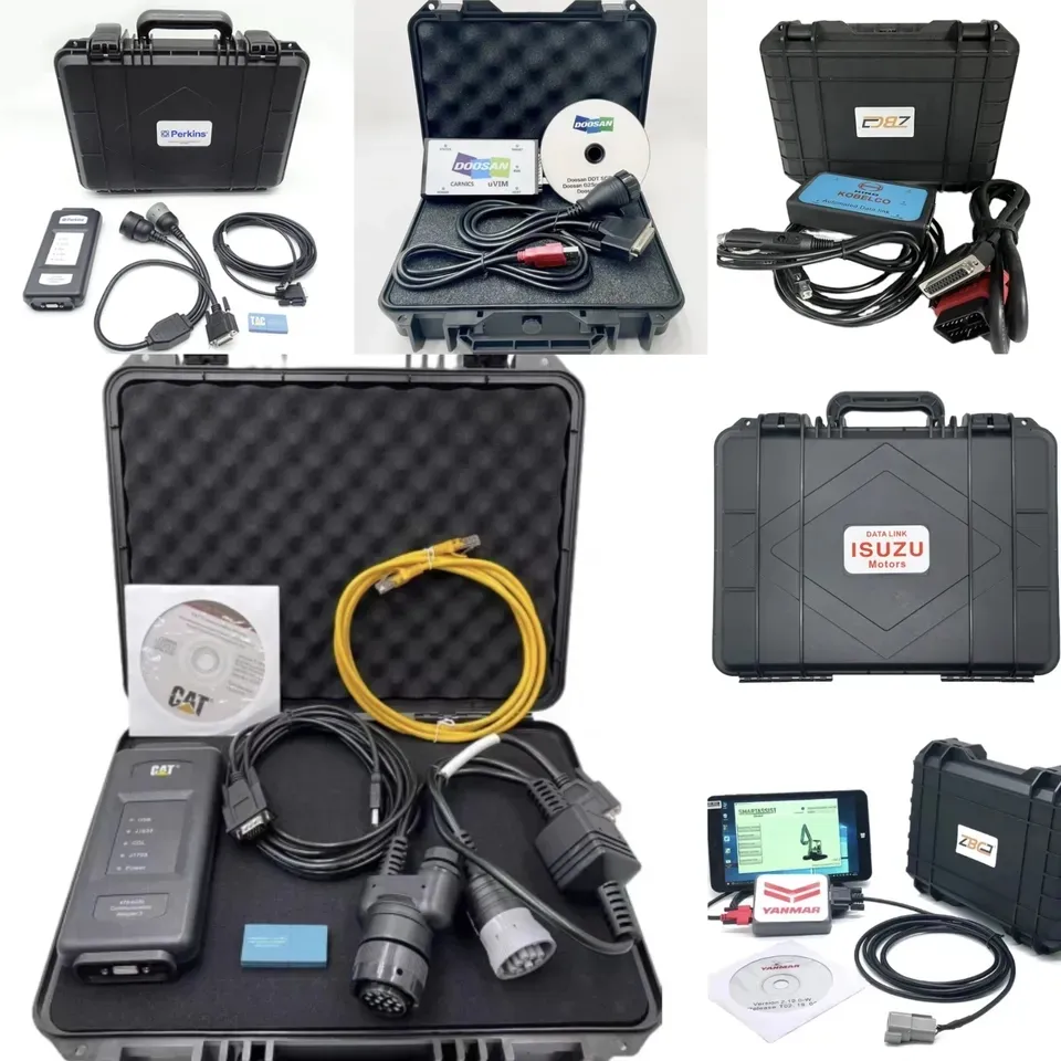 Diagnostic Adapter Test Equipment Kobelco Komatsu Hitachi Doosan Yanmar Excavator Diagnostic Tools