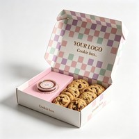 Boîte d'emballage pour gâteaux et biscuits, personnalisable avec logo, en carton blanc de qualité alimentaire, avec finition brillante ou mate.