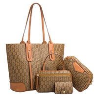Kalanta-Ensemble de sacs à main en PU à la mode, grande capacité, fourre-tout tendance, résistant à l'eau, sac à bandoulière pour femmes, 4 pièces