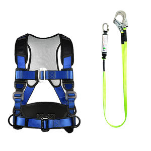 CE認定カスタマイズフルボディ安全ハーネスプロフェッショナル調整可能ダブルランヤード工業用ポリエステルワークレスキュー - Product Image 3