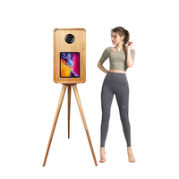 Photomaton portable rétro avec imprimante, photomaton vintage en bois, photomaton selfie, photomaton reflex numérique