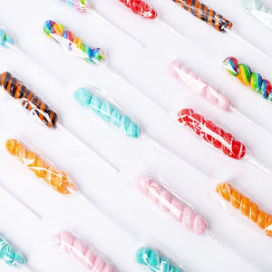 קשת צבעונית בהתאמה אישית מגוון רחב של מקל צורה טוויסט ליפופ קשה מתוק - Product Image 2