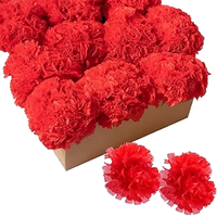 Têtes de fleurs artificielles en soie orange pour bouquets DIY, remplissage de boîtes cadeaux, décoration pour la fête des mères et mariages, vente en gros