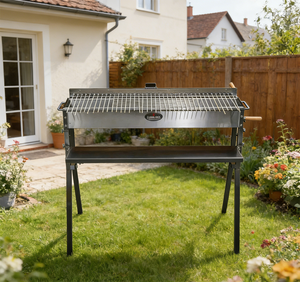 Grande <span class=keywords><strong>Griglia</strong></span> Hibachi da Giardino e Patio in Acciaio Inox con 40 Spiedini <span class=keywords><strong>per</strong></span> Kebab e Piattaforma di Stoccaggio - Product Image 2