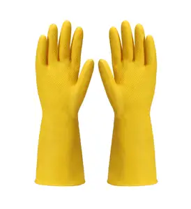 Goedkope Huishoudelijke Nitril En Leer Materiaal Handhandschoenen Voor Het Reinigen En Afwassen Van Latex Rubber Handschoen