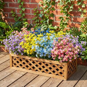 <span class=keywords><strong>Bouquet</strong></span> de <span class=keywords><strong>fleurs</strong></span> sauvages <span class=keywords><strong>artificielles</strong></span> en soie, type Souffle de Bébé, 66 cm de haut, pour vase, décoration de mariage printanier et de la maison, arrangement floral multi-occasions - Product Image 2