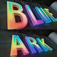 Lettres lumineuses LED RVB imprimées en 3D, multicolores, à changement de couleur, enseignes personnalisées pour devantures de magasins et entreprises