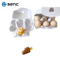 Boîte à œufs en pulpe jaune, paquet de 6, avec service de personnalisation de couleur pour le stockage domestique et l'utilisation professionnelle