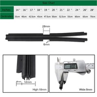 8mm Beam Windschutzscheibenwischer aus Naturkautschuk, rahmenlos, weich, für Defender, Sportage, X-Trail Fahrzeuge