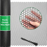 Maille de poulailler en plastique de couleur blanche et noire, filet d'élevage pour lapins et animaux