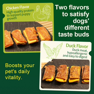 Rebanadas de Queso Rellenas de <span class=keywords><strong>Pollo</strong></span> o Pato, Certificadas por la FDA, ISO, HACCP y BRC, Golosinas Suaves y Masticables para Perros y Gatos, Disponible OEM - Product Image 4