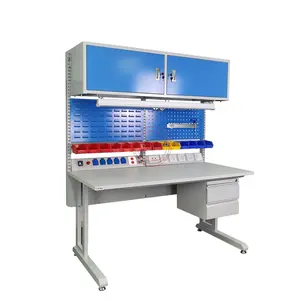 Detall ESD Steel durable modular Workshop electrical metal workbench with drawer