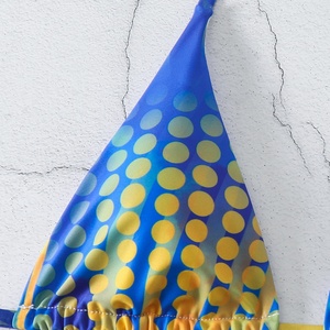 Traje de Baño de 3 Piezas Sólido para Mujeres Maduras, Bikini Halter con Sujetador Push-Up, Venta Caliente, OEM - Product Image 2