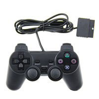 Control de Mando con Conexión por Cable para PlayStation 2 con Doble Vibración, Joypad para Consola de Juegos P2