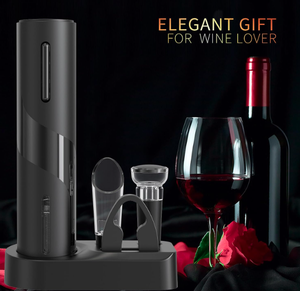 Sacacorchos Eléctrico Recargable Automático con Cortador de Papel de Aluminio, Aireador y Vertedor para el Hogar, Bar, Cocina, Set de Regalo - Product Image 4