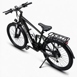 Bicicleta eléctrica de montaña de 26 pulgadas con doble suspensión y frenos de disco dobles, equipada con una batería de litio integrada de 48V 10ah - Product Image 4