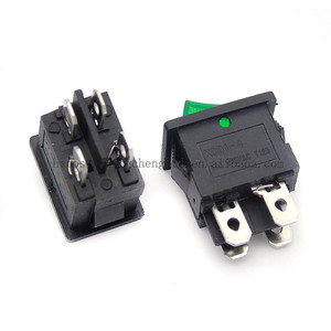 電源スイッチ15x 21mmグリーンLEDライトON OFF 4ピン2ポジション10A 250VAC 6A 250VAC 15 * 21mmロッカースイッチ - Product Image 6