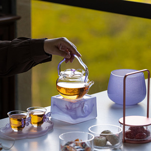Heat-Resistant Glass Teapot With Lid <b>Small</b> Size For Home Use Borosilicate Glass <b>Tea</b> <b>Pot</b> With Handle And Filter - Product Image 3