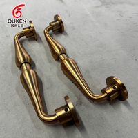 OUKEN Luxe Entrée Vintage Rétro En Laiton Poignée De Porte Multi Niveau Rétro En Laiton Poignée De Porte Push Pull Dandle pour Hôtel