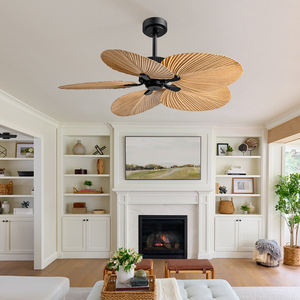 ブラック高級屋内ABSリビングルームベッドルームミニマリストスタイリッシュなジッパー天井ファン電気金属機械ACモーター装飾 - Product Image 2