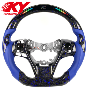 Accesorios Interiores para Toyota Camry SE XSE TRD Corolla XEI LE RAV4 Crown 2012-2024, Volante de Fibra de Carbono Forjado con LED y RPM - Product Image 1