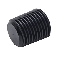 Bouchon hexagonal en aluminium anodisé noir 1/8 NPT, joint haute pression |   Compatible avec les systèmes hydrauliques/carburant/pneumatiques