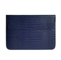 Étui pour ordinateur portable en cuir à motif crocodile PU, logo personnalisé, housse de protection, plusieurs couleurs, fermeture magnétique, sacs pour ordinateur portable de 13 pouces