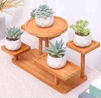 Support à plantes en bois à 5 niveaux, mini-support pour pot de fleurs, petit présentoir pour plantes, pour table, rebord de fenêtre, chambre, bureau