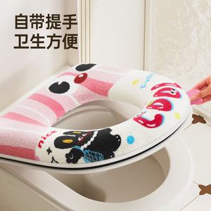 Toilet Seat Cover Cartoon Design Waterproof Thickened For Winter Four Seasons Use - Product Image 3