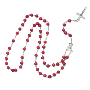 Cuentas <span class=keywords><strong>DE</strong></span> MADERA <span class=keywords><strong>DE</strong></span> LA Virgen María chapadas en plata más nuevas, collar <span class=keywords><strong>de</strong></span> Rosario <span class=keywords><strong>de</strong></span> siete dolores, Cruz <span class=keywords><strong>de</strong></span> oración <span class=keywords><strong>de</strong></span> sublimación católica religiosa para dama - Product Image 1