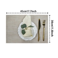 Napperons de table en cèdre résistants à la chaleur et antidérapants pour table à manger, lavables, durables, en vinyle PVC tissé