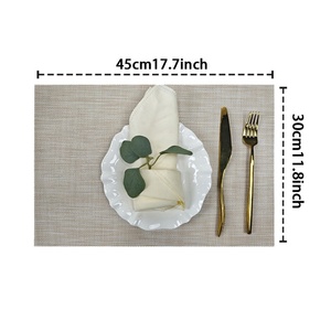 Sets de <span class=keywords><strong>table</strong></span> résistants à la chaleur et antidérapants pour <span class=keywords><strong>table</strong></span> à manger, lavables, durables, en PVC tissé pour <span class=keywords><strong>table</strong></span> - Product Image 5