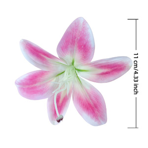 Tête de fleur artificielle 3D en forme de lys, 11 cm, branche unique, pour décoration murale de mariage DIY - Product Image 2