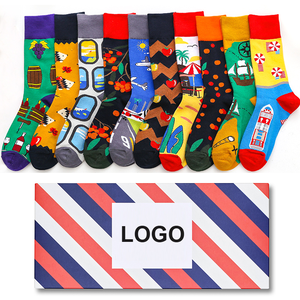 नवीनता कस्टम डिजाइन व्यक्तिगत खुश फैशन मोजे पुरुषों के लिए लुभावनी कार्टन मजेदार मोजे - Product Image 6