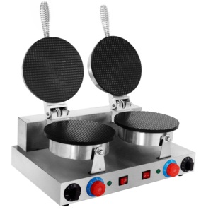 Quảng Châu Thiết Bị Nhà Bếp Đôi Thương Mại Điện Waffle Làm <span class=keywords><strong>Maker</strong></span> Máy Waffle Baker Nhà Máy Với CE - Product Image 5