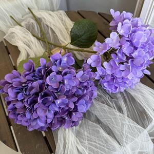 Fleurs d'hortensia artificielles Jinxi en soie, décorations de mariage, ornements faits à la main pour la maison et la table - Product Image 2