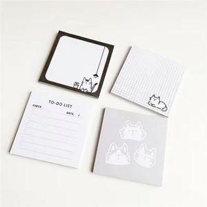 Notas Adhesivas con Diseños de Animales, 3*3 Pulgadas o Tamaño Similar, Papelería Personalizada, Notas Adhesivas Bonitas de Dibujos Animados para Estudiantes - Product Image 2