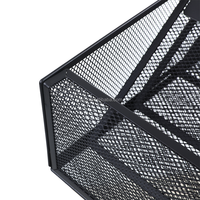 Organisateur de bureau en métal noir à 5 niveaux pour documents suspendus, avec plateau inférieur, support vertical pour courrier et dossiers de papier, vente en gros