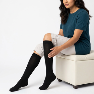 Chaussettes de compression de haute qualité pour femmes, hommes et jeunes, chaussettes mi-hautes tricotées, solides, à séchage rapide, antidérapantes, chaussettes de sport - Product Image 2