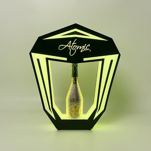 Led Illuminated Wine Stand Ace Of Spades Shape Acrylic Champagne Display <b>Rack</b> For <b>Bars</b> Party - Product Image 1
