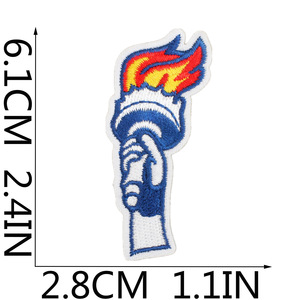 Grosir bordir huruf Patch Hari Kemerdekaan bintang Amerika bendera bordir Patch besi untuk topi pakaian 4th Juli - Product Image 4