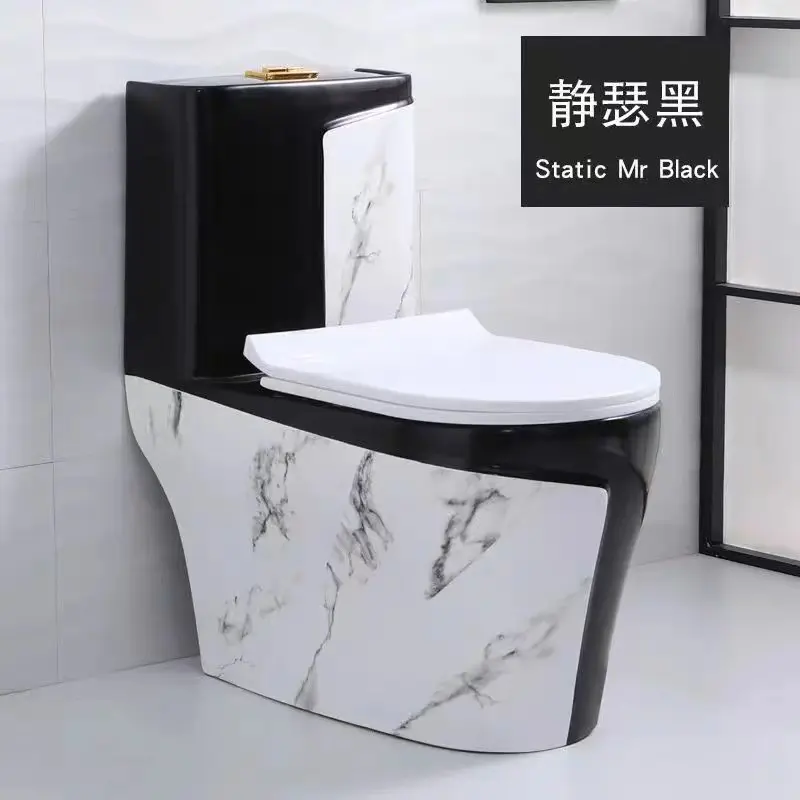 Cubierta de asiento de cierre suave personalizada, artículos de sanitario, cerámica de baño, lavable, empotrado, negro mate, colgador de pared, inodoro