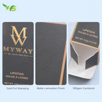 Boîte à rouge à lèvres cosmétique personnalisée, boîte de luxe en papier doré, gloss à lèvres, produits de soin des ongles, boîte d'emballage pour vernis à ongles, impression avec logo personnalisé