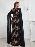 Nouvelles robes Abaya turques en mousseline de soie noire et dorée à manches longues, grande taille, pour femmes arabes, vente en gros de robes Kaftan pour femmes en Turquie