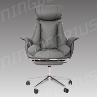 Chaise de bureau électrique de luxe avec massage Shiatsu, fonctions de pression d'air et de roulement, couverture multi-zones, en cuir PU, garantie d'un an