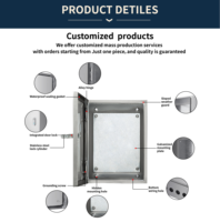 Boîtier de distribution extérieur en acier inoxydable laminé à froid IP54, armoire murale en tôle fabriquée en usine